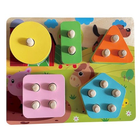 Układanka drewniana kształty SPW84984 AN01