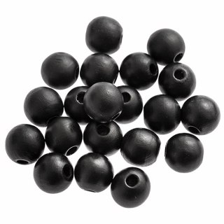Koraliki drewniane matowa czerń 20szt.