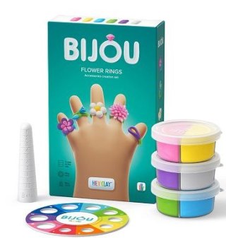 Masa plastyczna Hey Clay Bijou pierścionki kwiaty