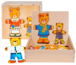 Układanka drewniana 2 Misie 30 elementów SPW83595 AN01