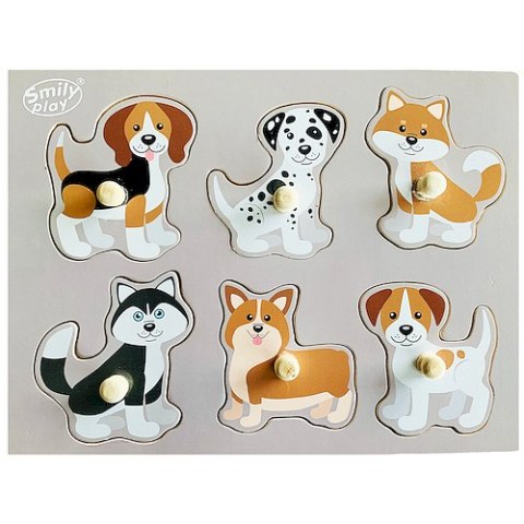 Układanka drewniana Psy SPW83806 AN01