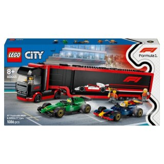 Lego City F1 Ciężarówka z bolidami RB20 i AMR24 F1 60445