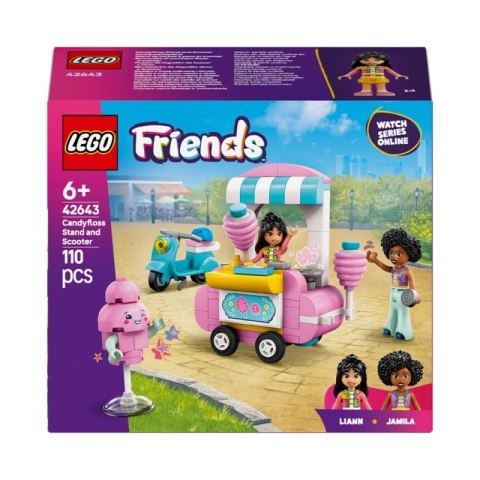 Lego Friends Stoisko z watą cukrową i skuter 42643