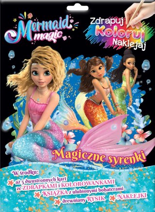 Magiczne syrenki. Magia Syren. Zdrapuj, koloruj, naklejaj