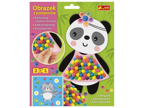 Obrazek z pomponów Panda 2w1
