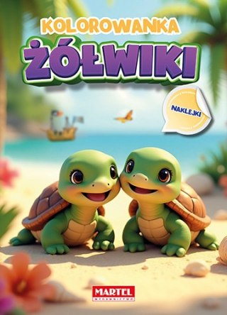 Żółwiki z naklejkami. Kolorowanka