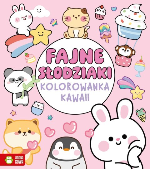 Fajne słodziaki. Kolorowanka Kawaii