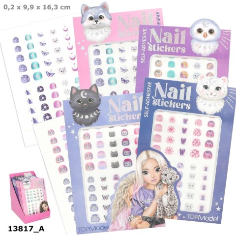 Naklejki na paznokcie Top Model 100 sztuk mix wzorów 13817A