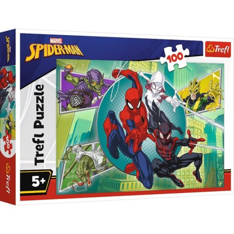 Puzzle 100 Pajęcza Maska Spiderman 16519