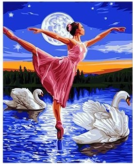 Diamentowa Mozaika Baletnica i łabędzie NO-1007763