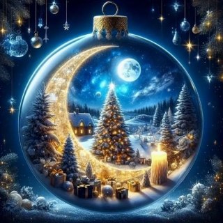 Diamentowa Mozaika Zima choinka w bombce NO-2003069