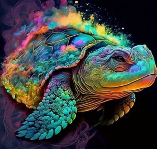 Diamentowa Mozaika Żółw kolorowy NO-2000701