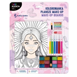 Kolorowanka plansze make-up Kidea