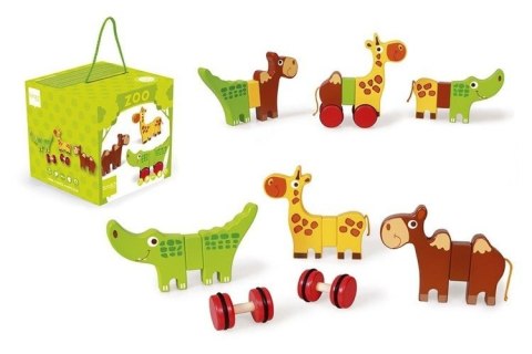 Magnetyczne drewniane zwierzątka Safari Scratch