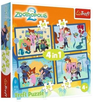Puzzle 4w1 Zootopia pełna przygód 34677