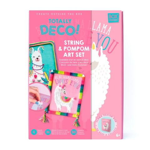 Zestaw artystyczny Lama i pompony Box Candiy