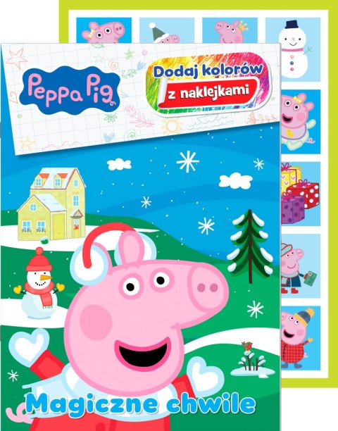 Magiczne chwile. Świnka Peppa. Dodaj kolorów z naklejkami