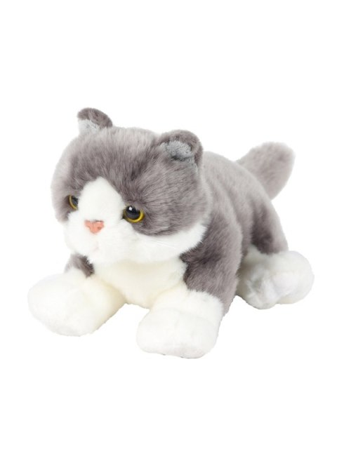 Maskotka ZOO Kot leżący szary 30cm