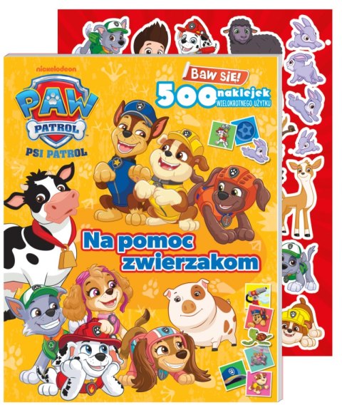 Na pomoc zwierzakom. Psi Patrol. Baw się! 500 naklejek