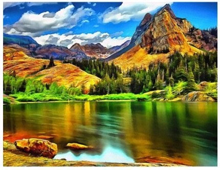 Diamentowa Mozaika Góry i jezioro wczesna jesień NO-1006967