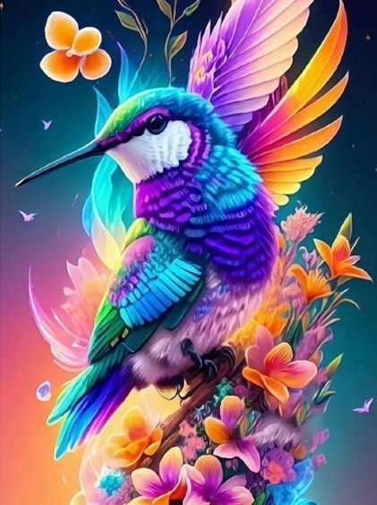 Diamentowa Mozaika Koliber kolorowy NO-2000152