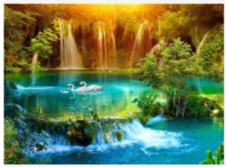 Diamentowa Mozaika Wodospad w dolinie łabędzie NO-1007411