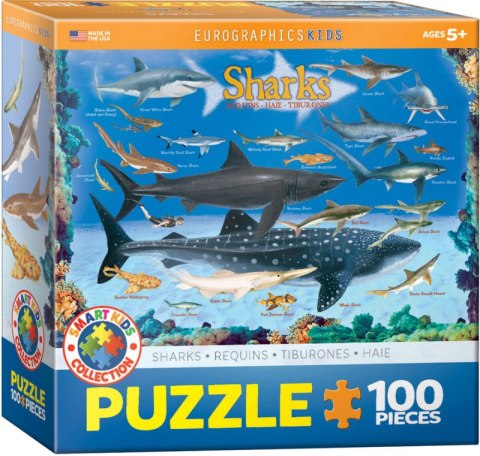 Puzzle 100 Smartkids Sharks 6100-0079