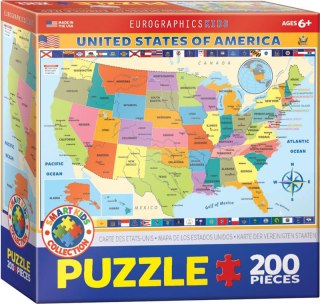 Puzzle 200 Smartkids EG-Map of the USA 6200-0651