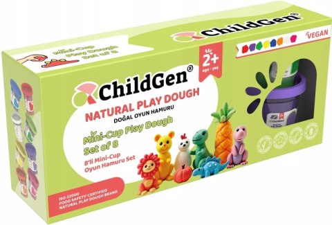 Naturalna ciastolina w słoiczkach 8 kolorów