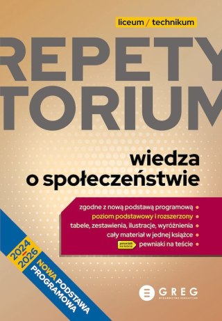 Wiedza o społeczeństwie. Repetytorium. Liceum/technikum wyd. 2025