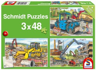 Puzzle 3x48 Pojazdy budowlane 112943