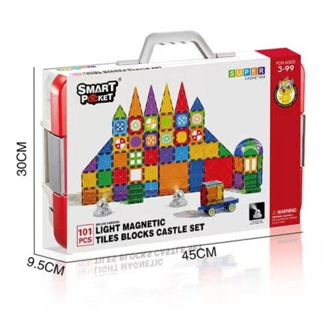 Klocki magnetyczne 101 elementów