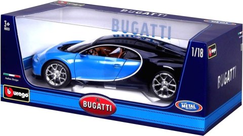 Bburago Model 1:18 Bugatti Chiron niebieski