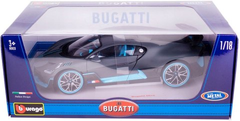 Bburago Model 1:18 Bugatti Divo Flat ciemoszary