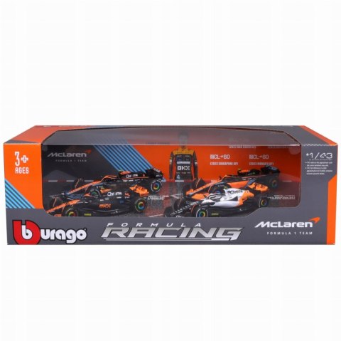 Bburago Model 1:43 zestaw Bolidów F1 #4 Lando Norris Mclaren MCL36 MCL60 18-38096