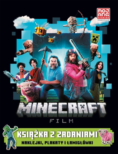 Książka z zadaniami. Naklejki, plakaty i łamigłówki. Minecraft. Film