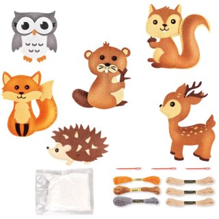 Filcowe wyszywanki Zwierzęta