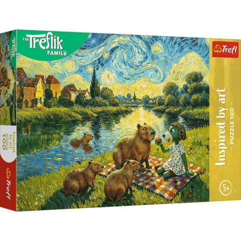 Puzzle 100 Rodzina Treflików Karmiąc Kapibary 16563