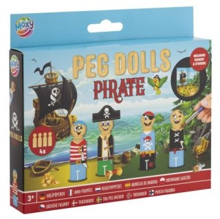 Zestaw drewnianych laleczek do pomalowania Piraci