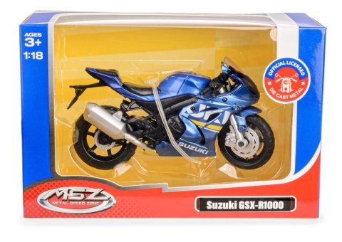 MSZ Motocykl Suzuki GSX-R1000 niebieski 1:18