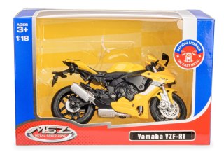 MSZ Motocykl Yamaha YZF-R1 żółty w skali1:18