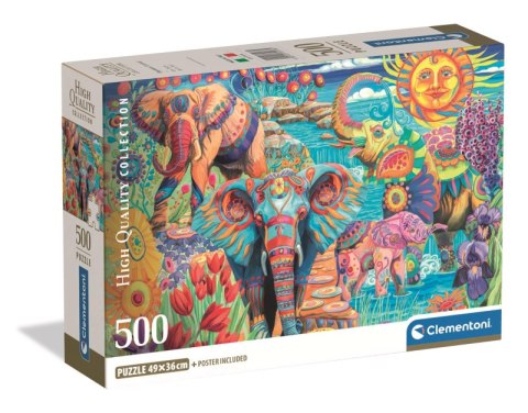 Puzzle 500 Compact Elephants' Carnival 35578